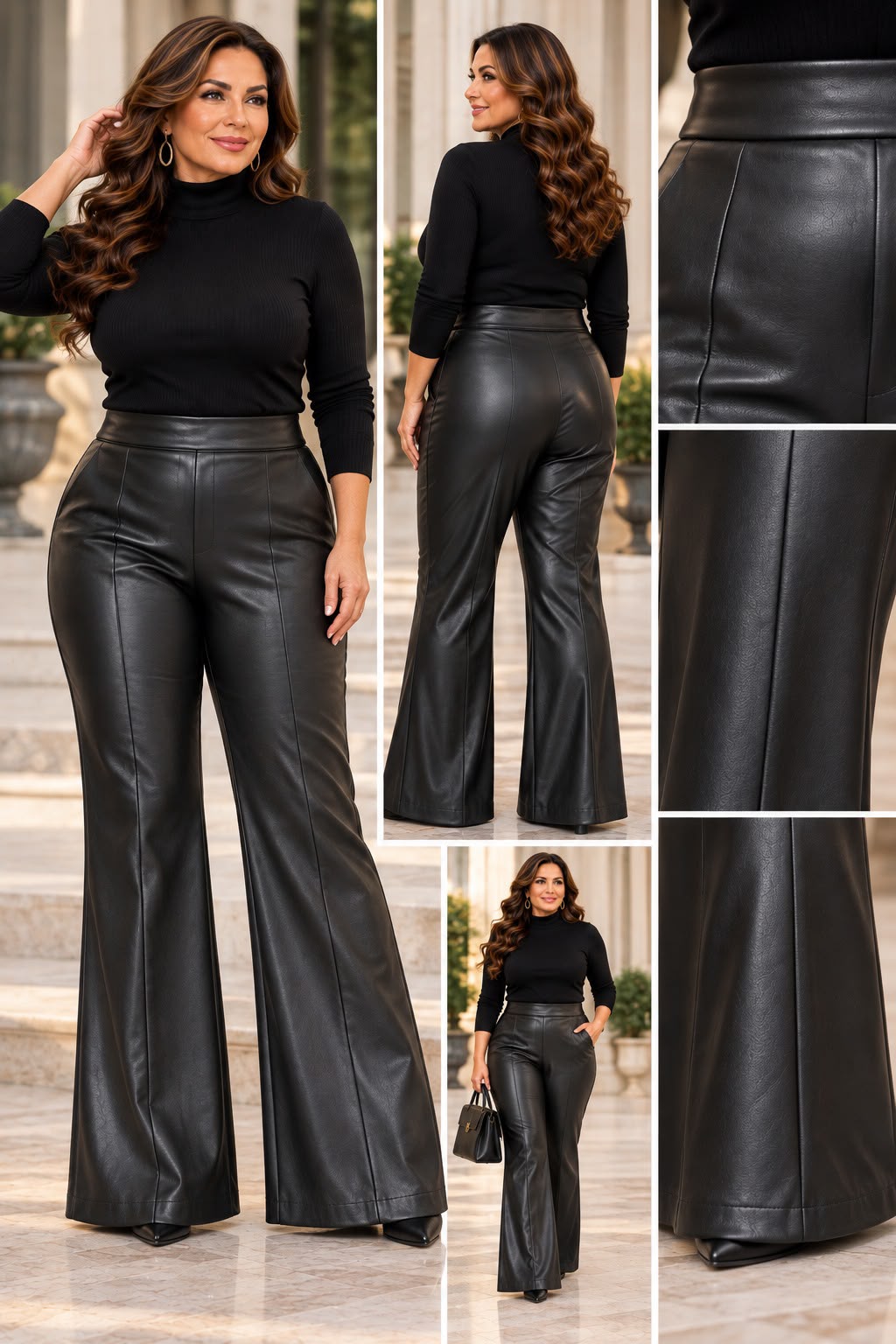 Pantalon din piele ecologica TSH630